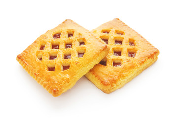 Tasty cookies isolated on the white background