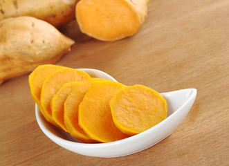 Cooked sweet potato (lat. Ipomoea batatas)
