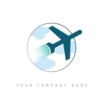 logo picto web avion vol marketing pub commerce design ic&ocirc;ne