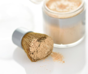 Makeup powder and brush