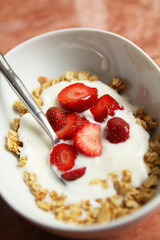 Strawberry and muesli