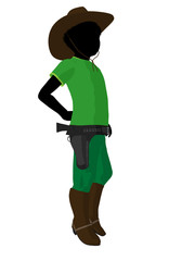 African American Teen Cowboy Illustration