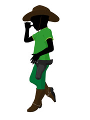 African American Teen Cowboy Illustration