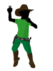 African American Teen Cowboy Illustration