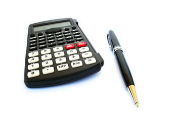 Calculator and pen