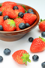 strawberry and blueberry