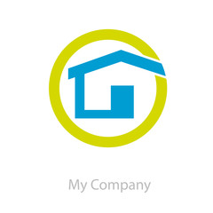Logo house in the circle # Vector