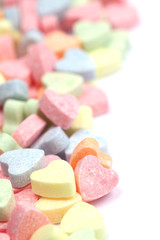 Candy hearts background