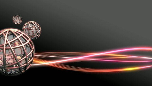 Dark blank backdrop pink orange wave animartion