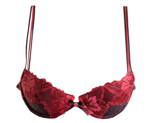 Bra with a red ornament