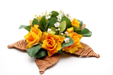 Blumenschmuck auf Stern