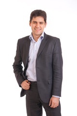 A portrait of a thoughtful businessman