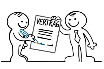 figur unterzeichnet vertrag