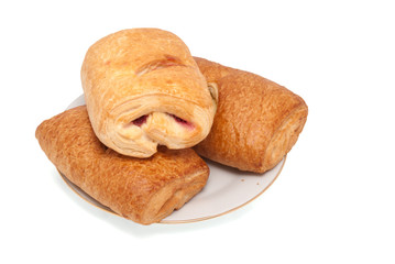Puff pies on a plate