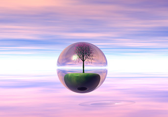 Albero sfera cristallo