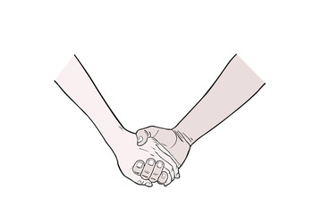 holding hands