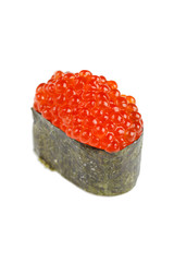 sushi on the white