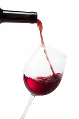 Fotobehang pouring red wine into glass © jirkab