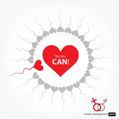Obraz na płótnie Canvas Yes, you can! Nice card