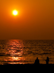 couple enjoying sunset