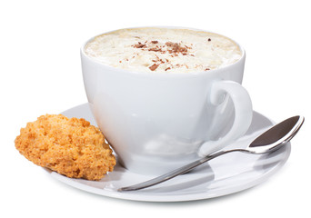 cup of coffee with cookie