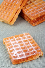 Gaufres et sucre glace