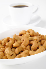 cashew nuts and coffee