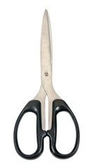 Black scissors isolated on white background