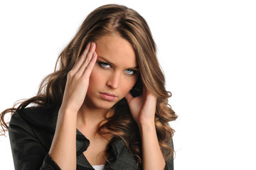 Obraz premium Stressed Businesswoman