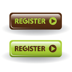 register buttons - brown and green