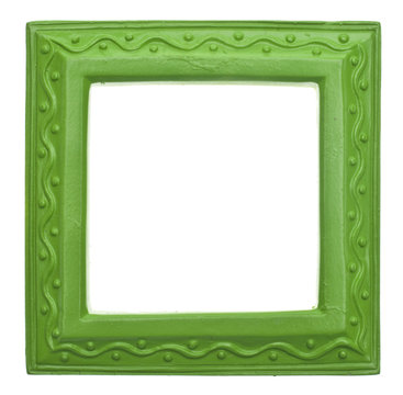 Green Square Modern Vibrant Colored Empty Frame