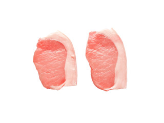 fresh meat isolated on white background