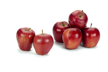 red apples on white