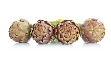 Obraz premium Fila di carciofi romanesci