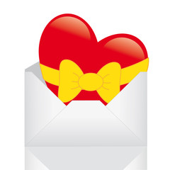 Heart in envelope