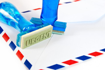 urgent stamp on air mail