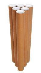 Carton tubes. Isolated
