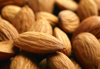 Almonds background