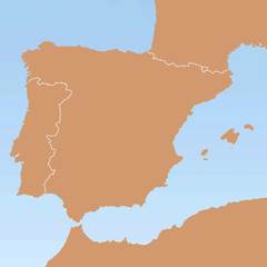 Obraz premium Mapa de España