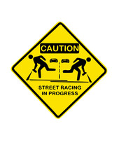 Caution - Street Racing in Progress Logo