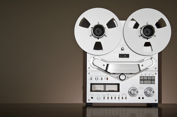 Vintage reel-to-reel tape recorder deck