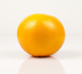 Navel orange on a white background