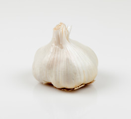 Garlic bulb on a white background