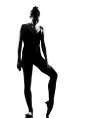 woman ballet dancer standing pose