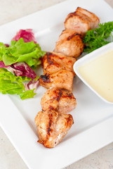 Grilled chicken kebab