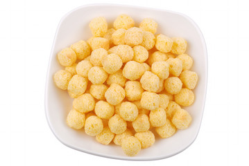 Sweet cornflakes on a plate