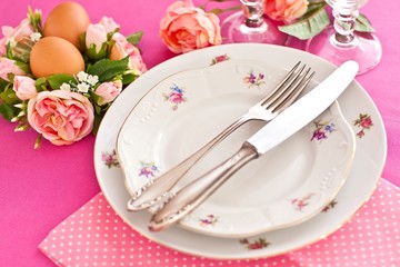 Romantic Easter Table Setting
