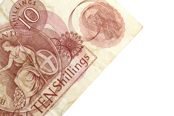 Old ten shilling note