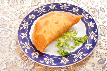cheburek on the plate