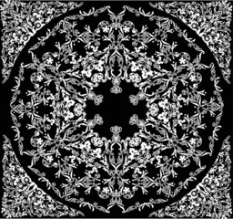 design with white decorated circle